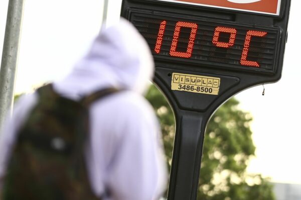 Frio avança sobre centro-sul do país com mínimas abaixo de 10ºC