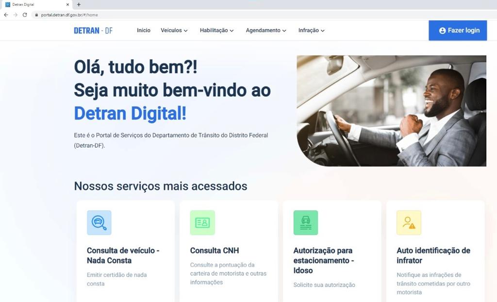 Detran-DF lança nova versão do Portal de Serviços