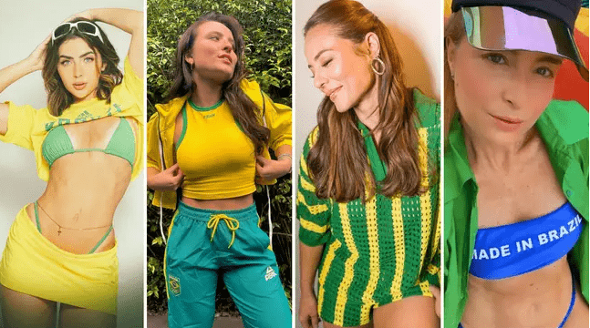 Looks da Copa: famosas vestem de biquíni a brilho