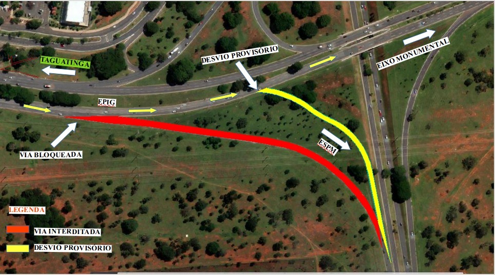 Para obras, Epig terá mudança no trânsito a partir de sexta-feira (13)