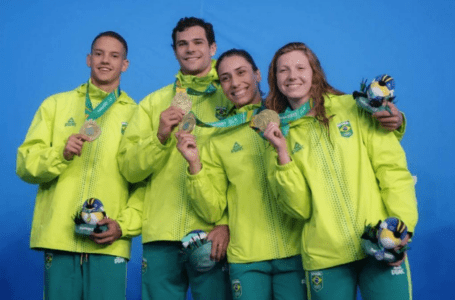 Natação ganha ouro e quebra recorde no Pan-americano do Chile