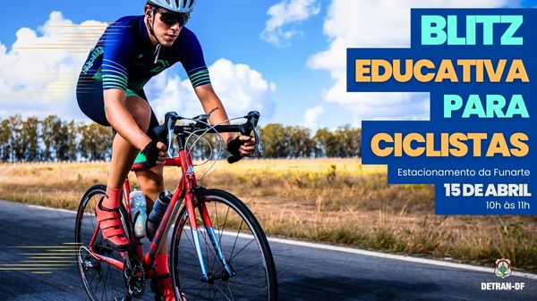 Blitz fará trabalho de conscientização no Dia Mundial do Ciclista