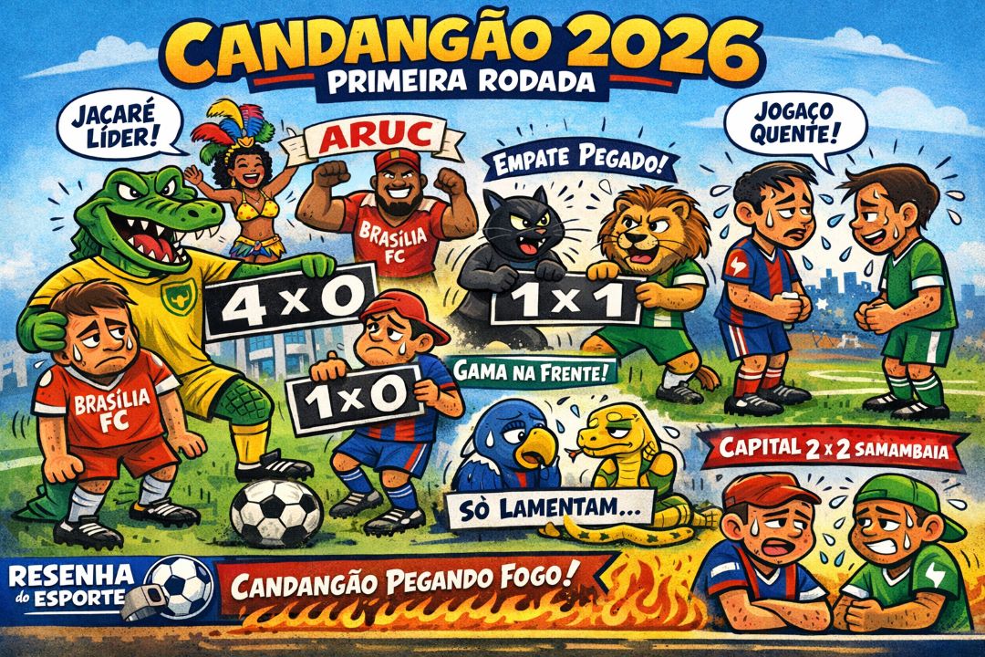 Fim da 1ª rodada do Candangão 2026 tem Brasiliense líder, empates e jogos eletrizantes