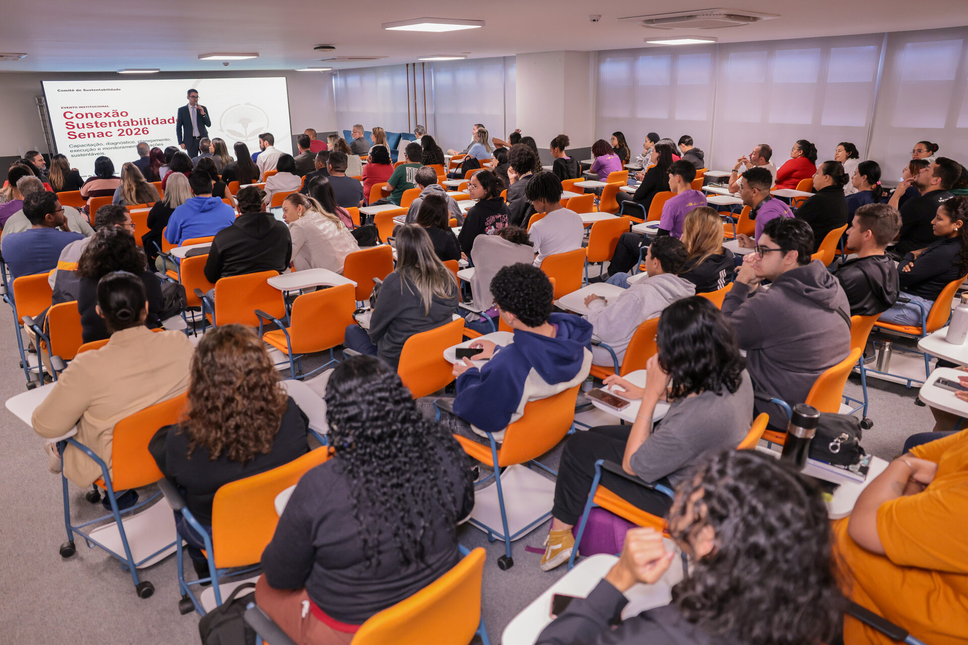 Conexão Sustentabilidade Senac 2026 reúne colaboradores para discutir práticas sustentáveis no ambiente institucional