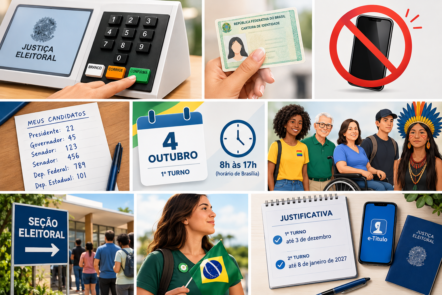 Eleições 2026: saiba o que pode e o que é proibido na hora de votar