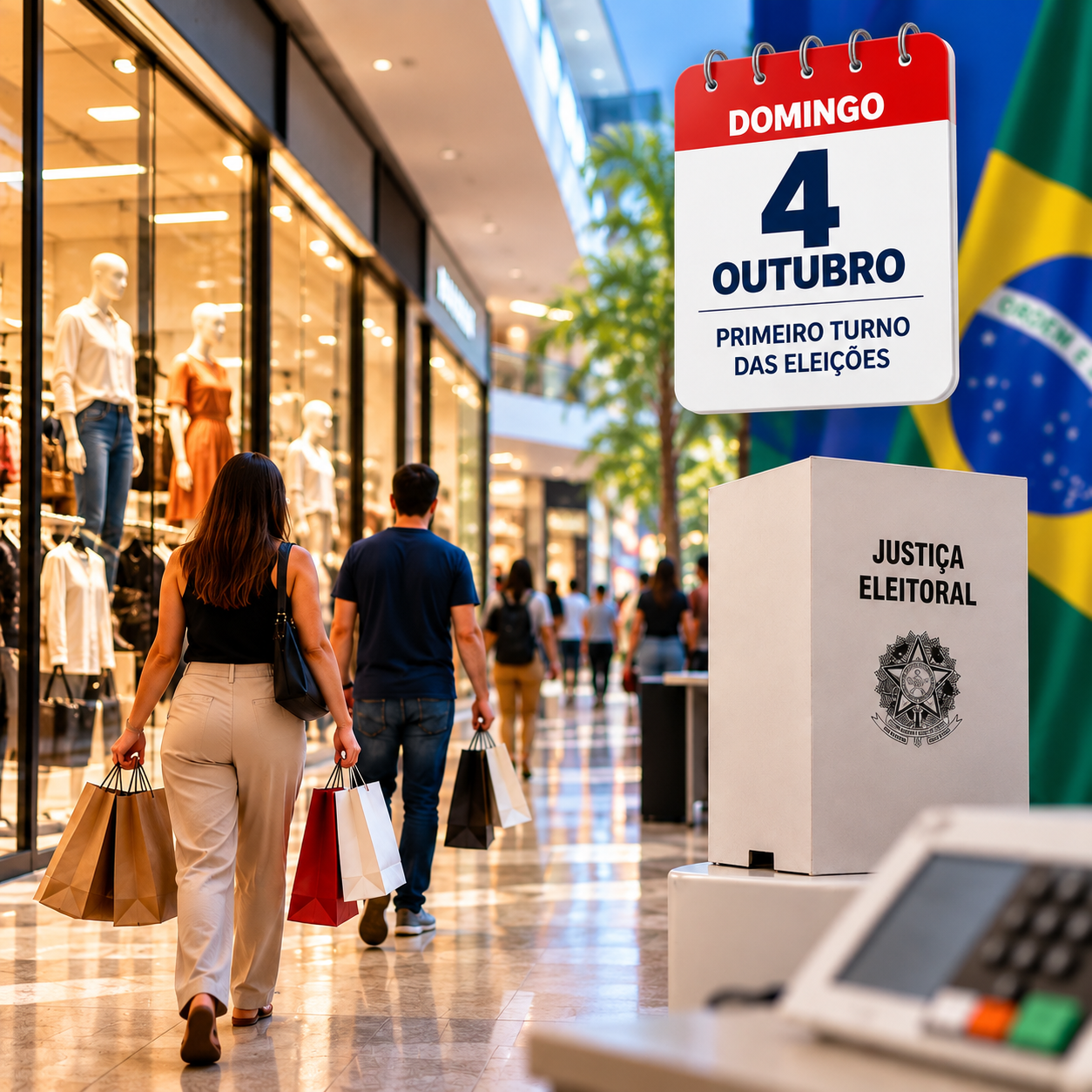 Comércio do DF poderá abrir normalmente no domingo de eleições, diz Fecomércio-DF