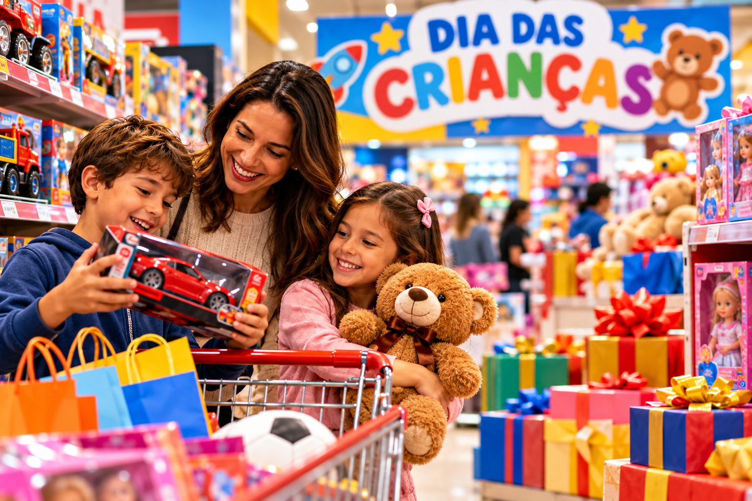Dia das Crianças: 61,9% pretendem comprar presentes no DF, mas gasto médio cai 20%