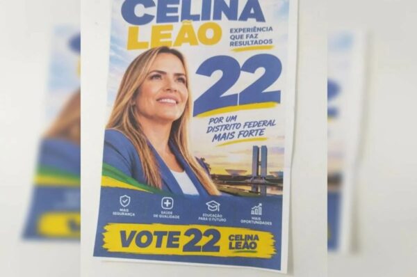 Polícia Civil investiga panfletos falsos de Celina Leão com número 22 no DF