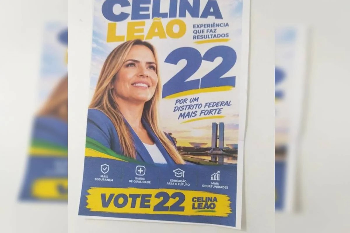 Polícia Civil investiga panfletos falsos de Celina Leão com número 22 no DF